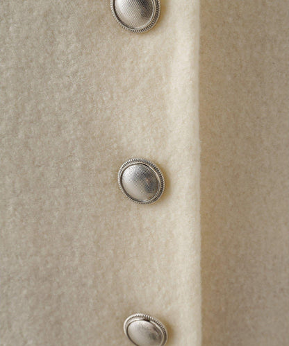 【THE PAUSE】羊毛針織紐扣半身裙