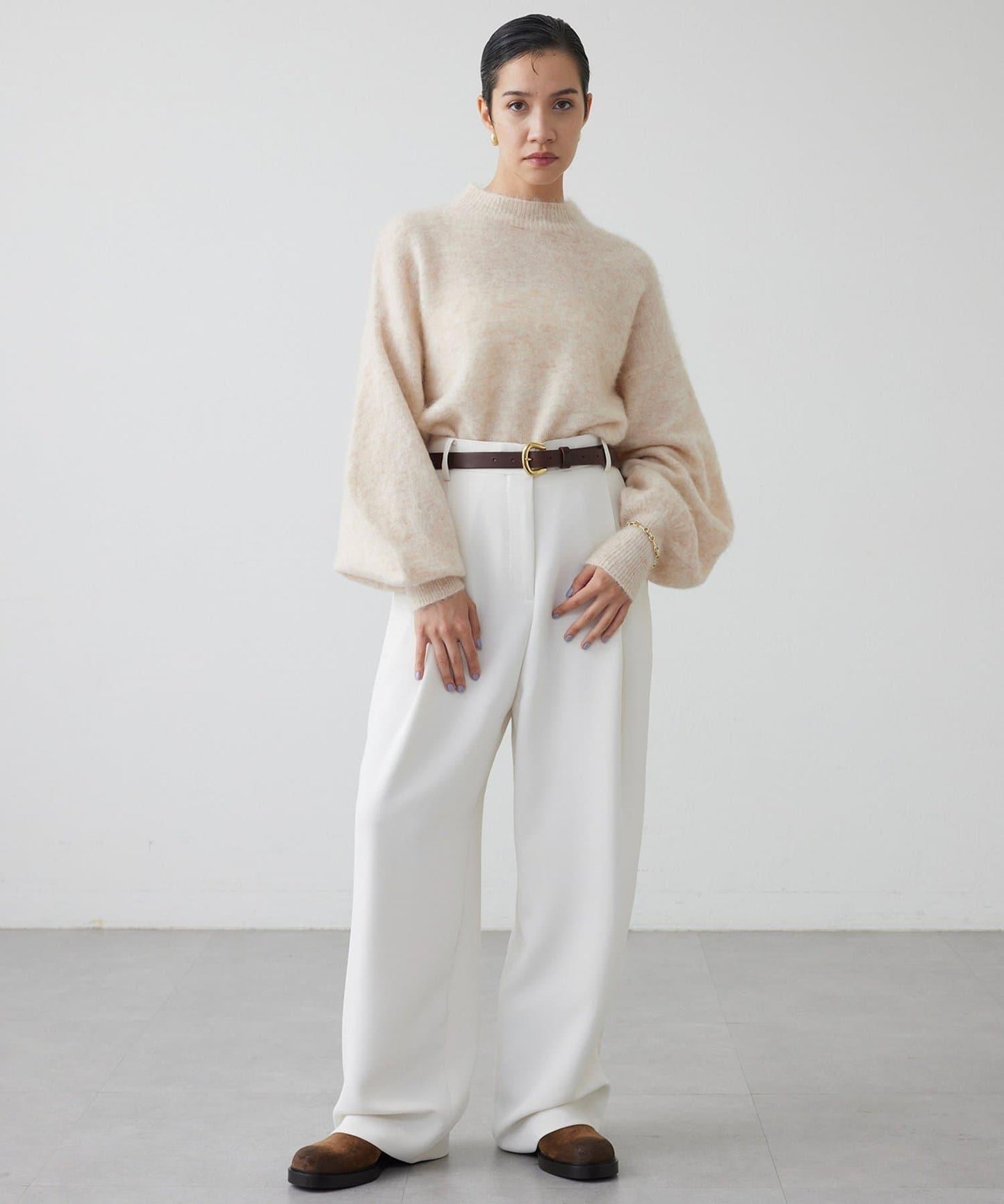 【THE PAUSE】泡泡袖針織衫