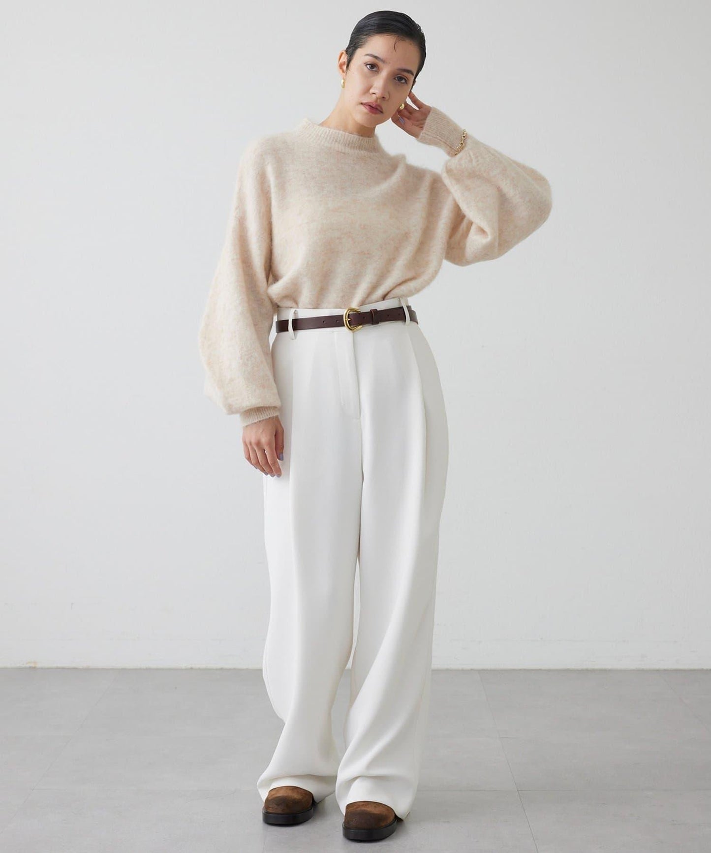 【THE PAUSE】泡泡袖針織衫