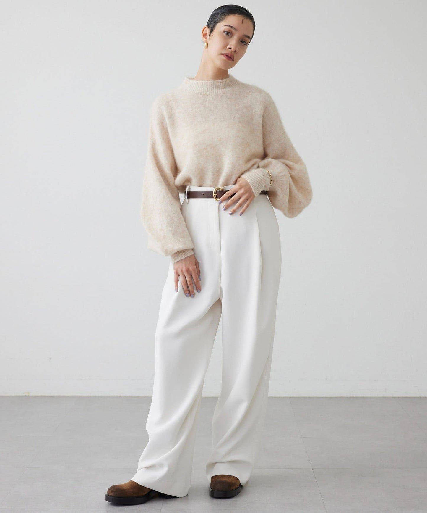 【THE PAUSE】泡泡袖針織衫