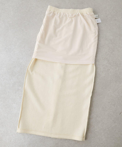 【THE PAUSE】羊毛針織紐扣半身裙