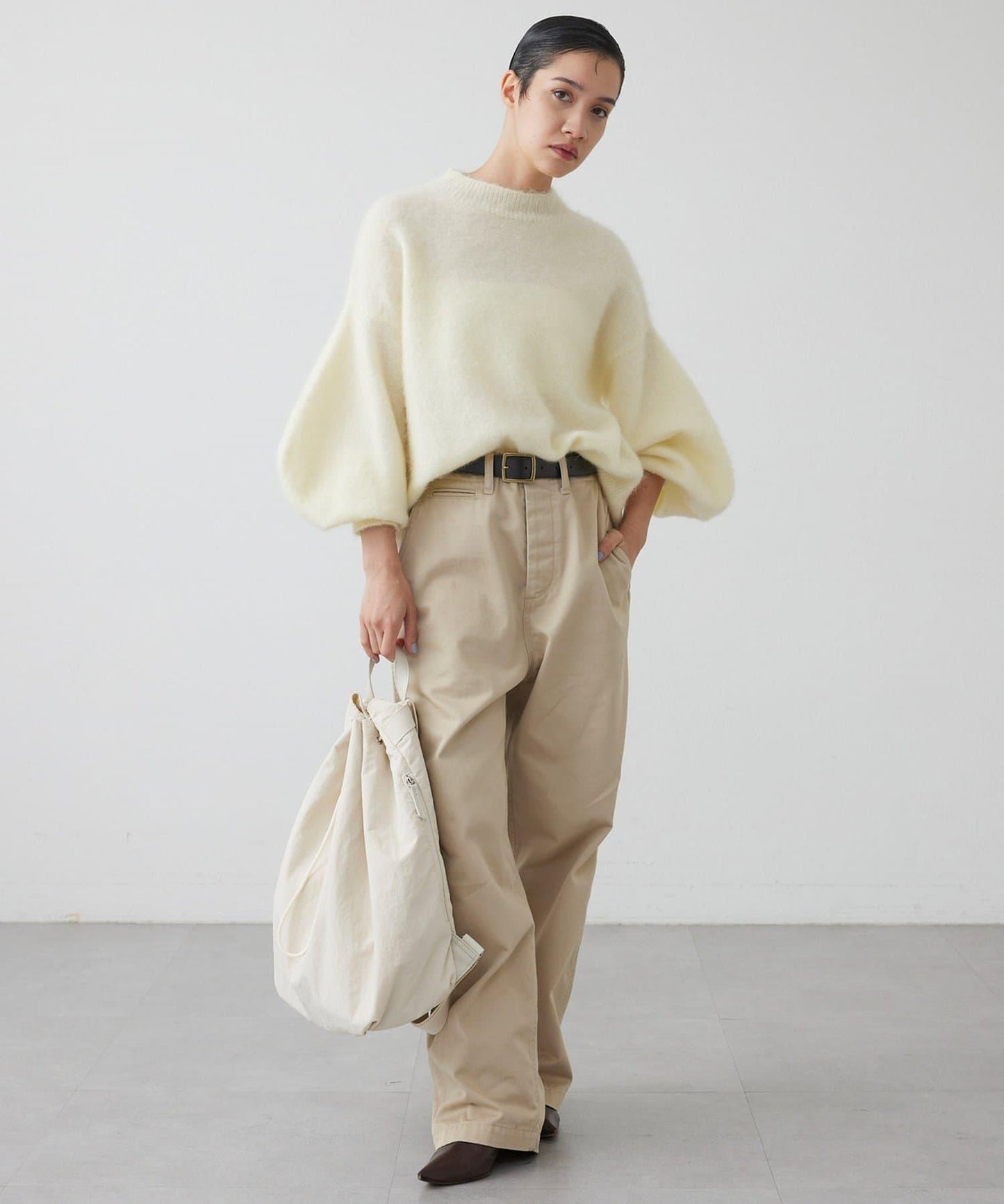 【THE PAUSE】泡泡袖針織衫