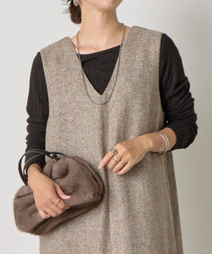 隨機亮絲羅紋針織衫