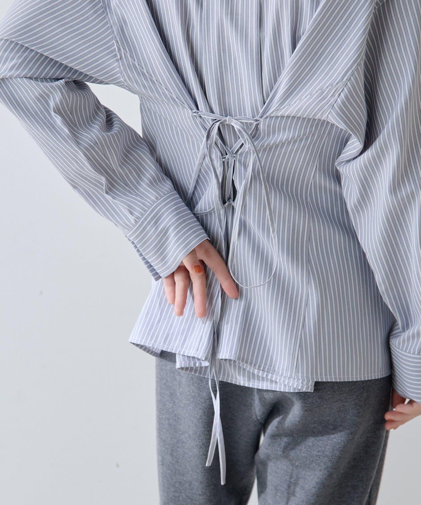 【THE PAUSE】條紋修身襯衫