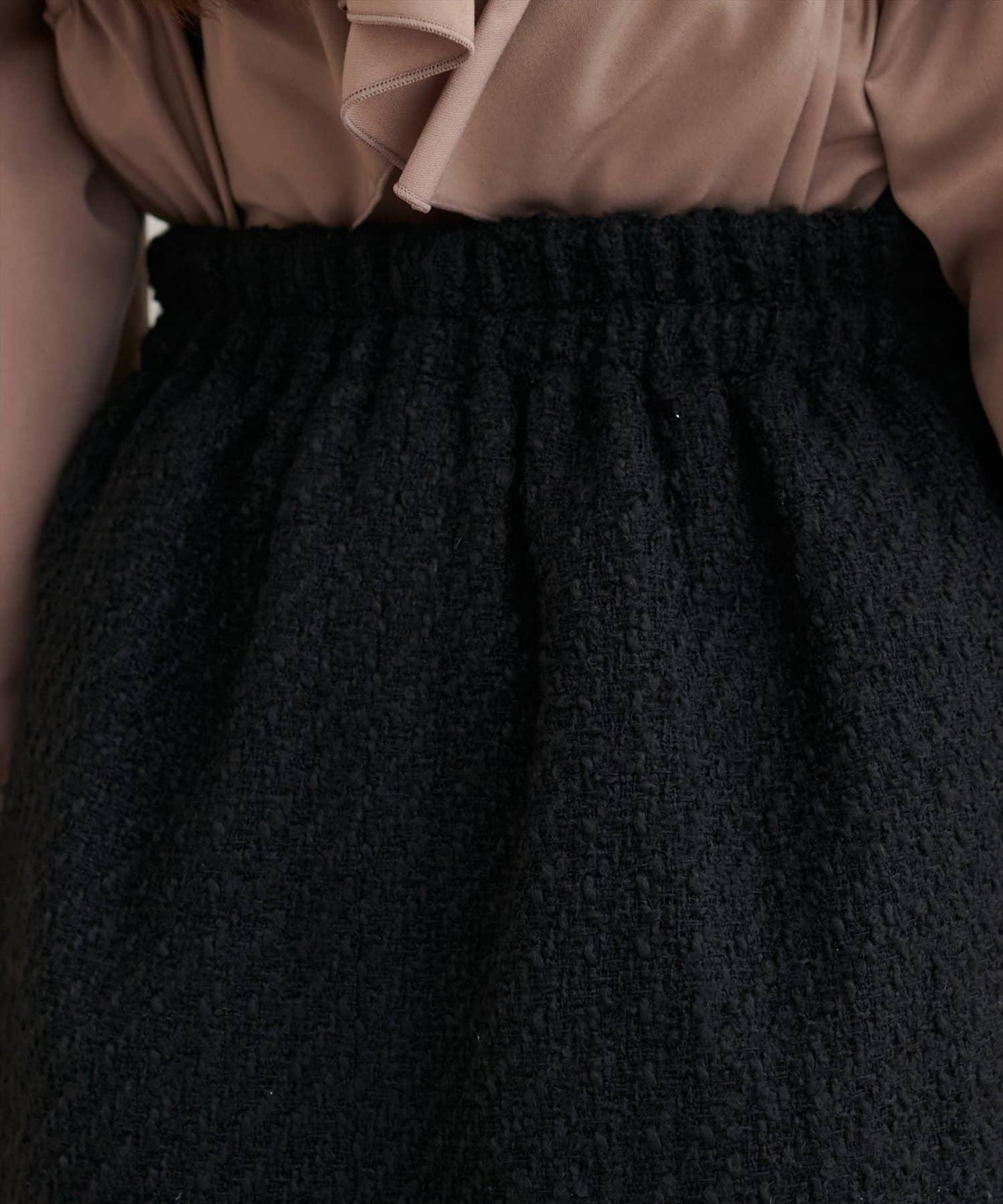 混紡高腰修身半身裙