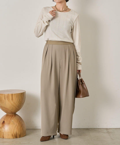 隨機亮絲羅紋針織衫