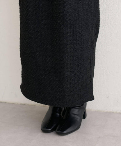 混紡高腰修身半身裙