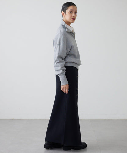 【THE PAUSE】羊毛針織紐扣半身裙