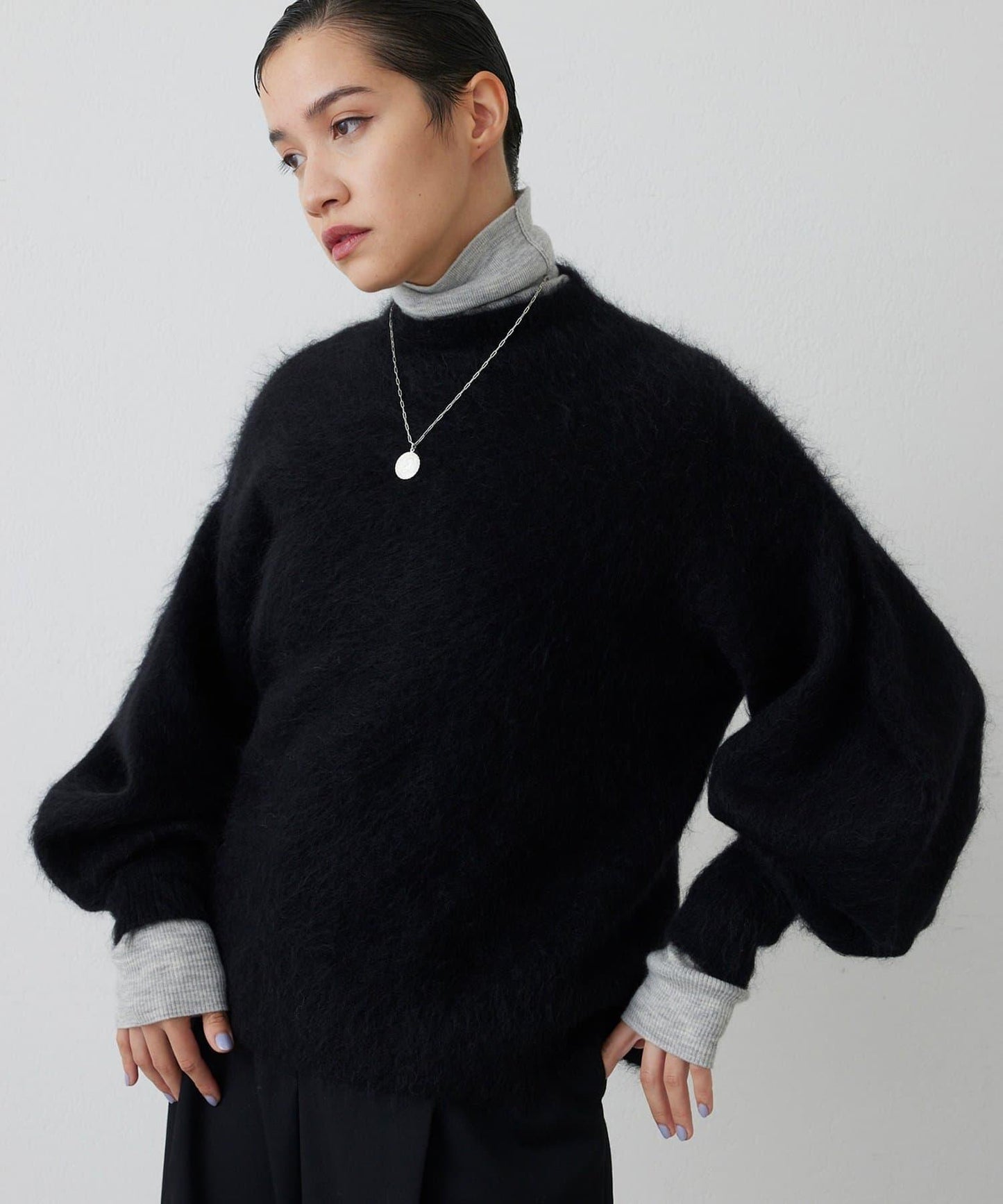 【THE PAUSE】泡泡袖針織衫