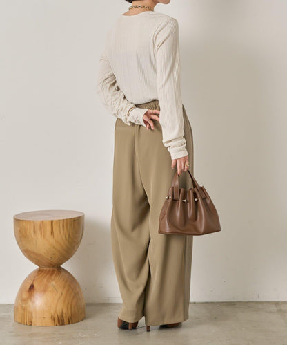 隨機亮絲羅紋針織衫