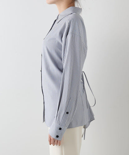 【THE PAUSE】條紋修身襯衫