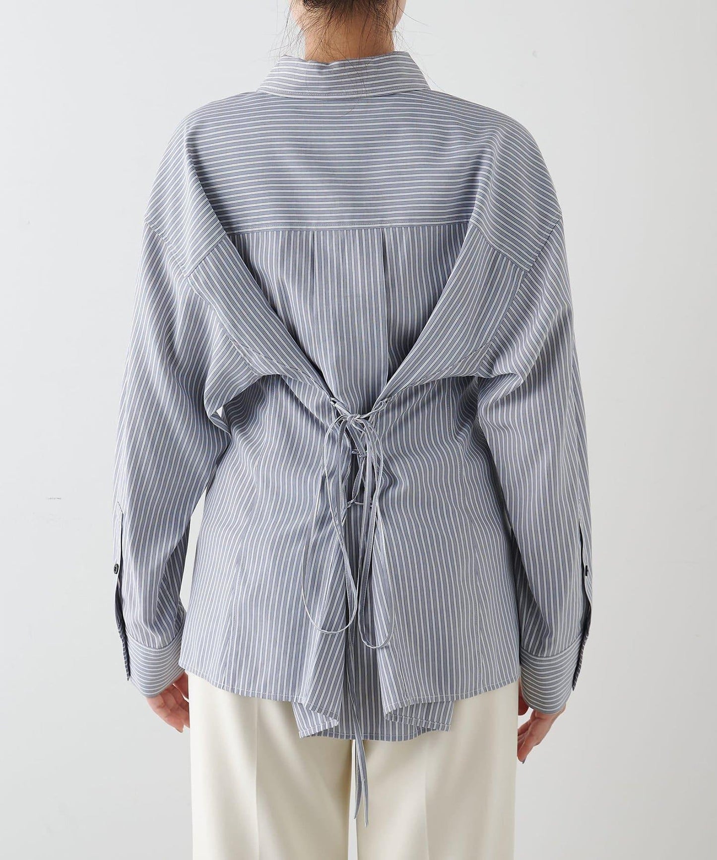 【THE PAUSE】條紋修身襯衫