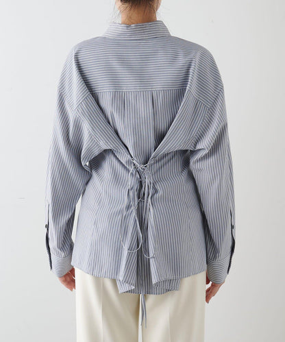 【THE PAUSE】條紋修身襯衫