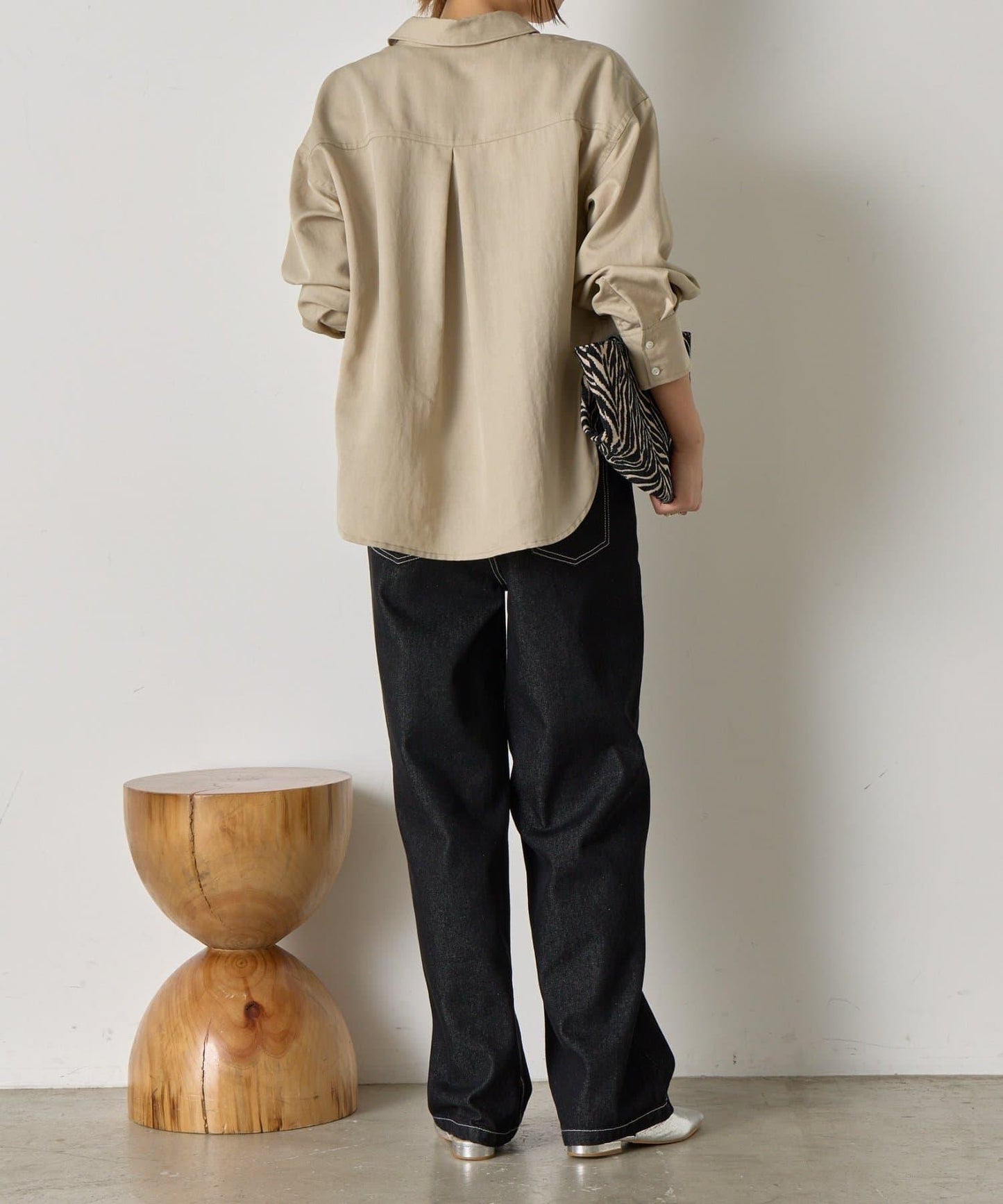 袖褶雙口袋襯衫