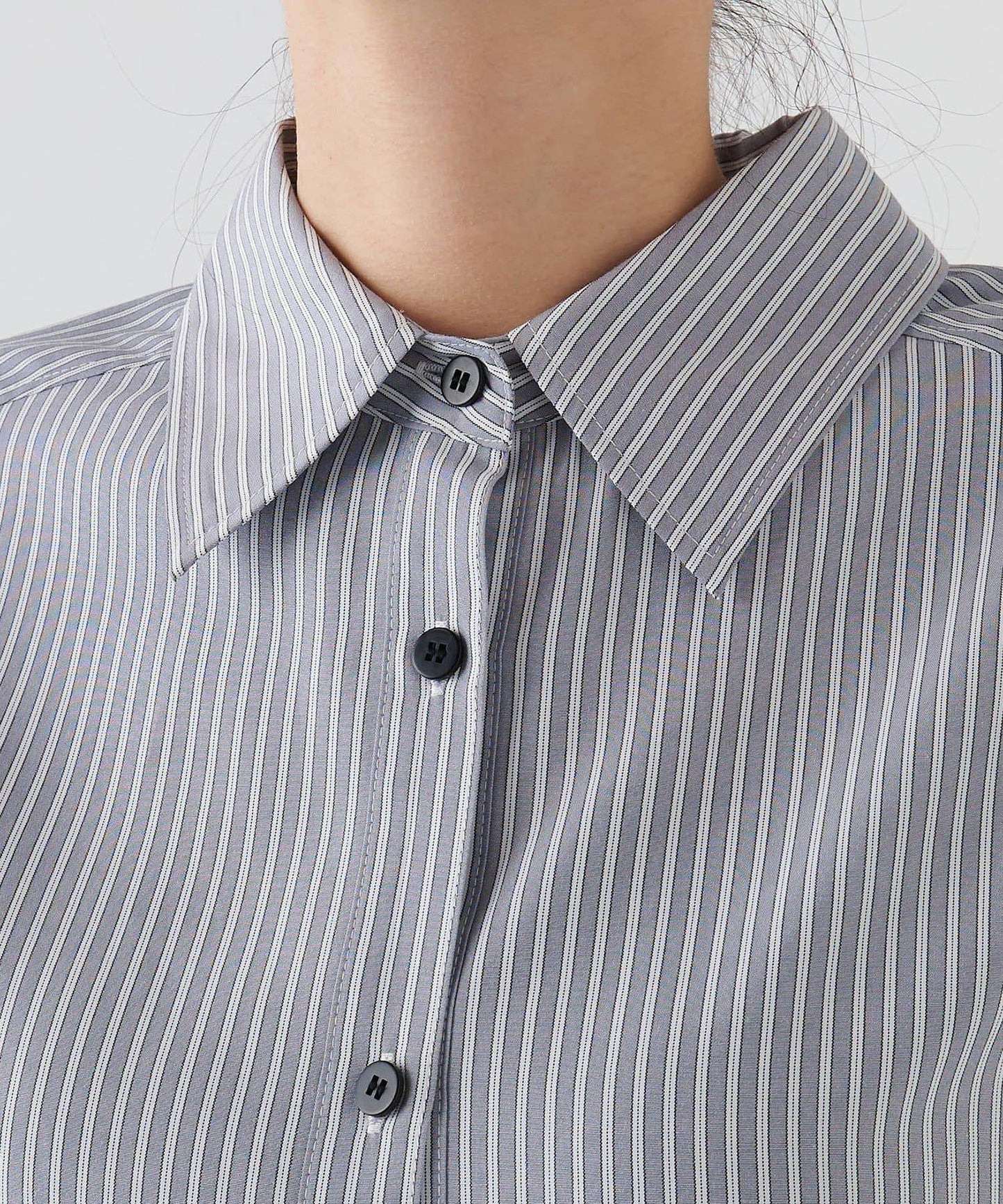 【THE PAUSE】條紋修身襯衫