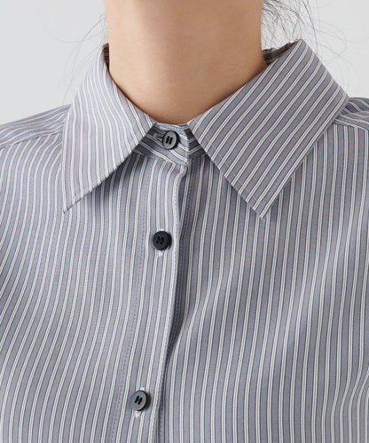 【THE PAUSE】條紋修身襯衫