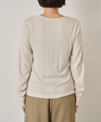 隨機亮絲羅紋針織衫