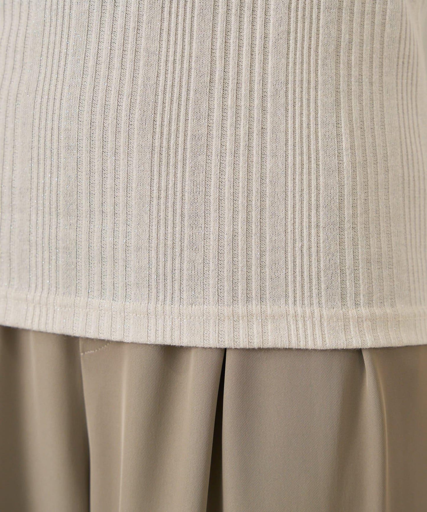 隨機亮絲羅紋針織衫