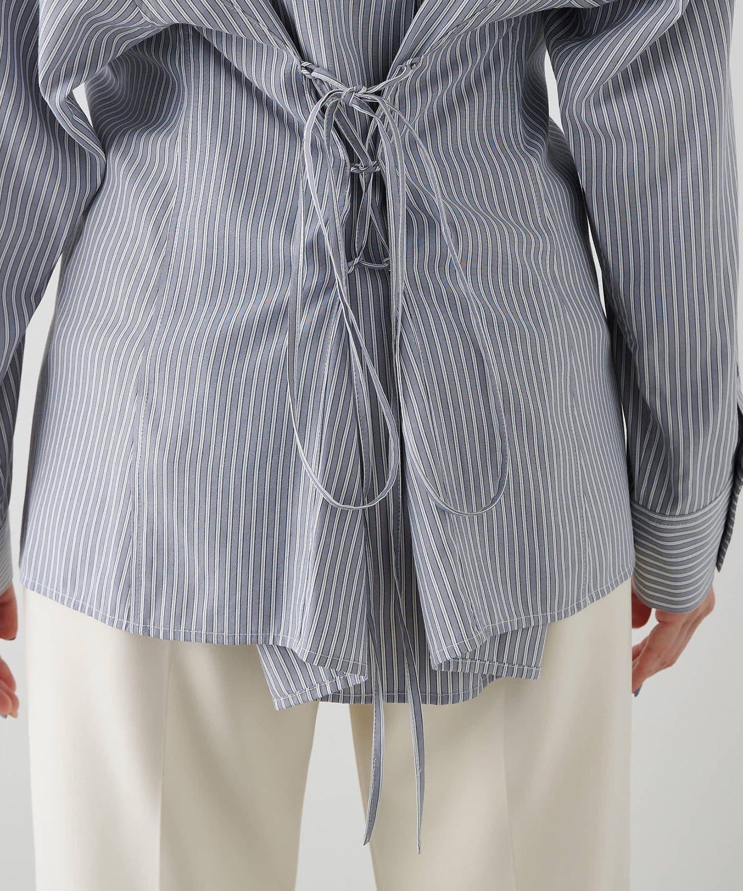 【THE PAUSE】條紋修身襯衫