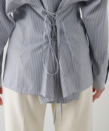 【THE PAUSE】條紋修身襯衫