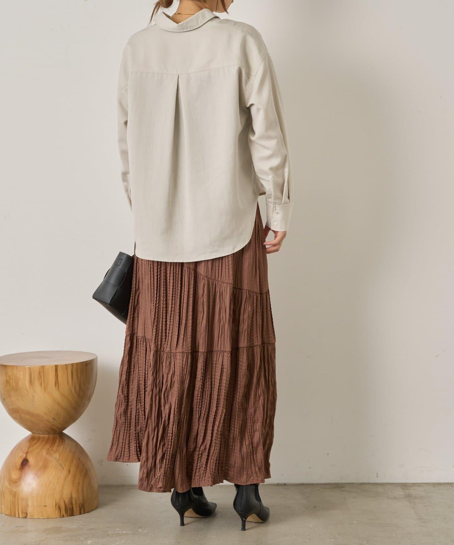 袖褶雙口袋襯衫