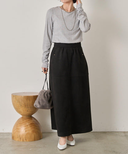 隨機亮絲羅紋針織衫