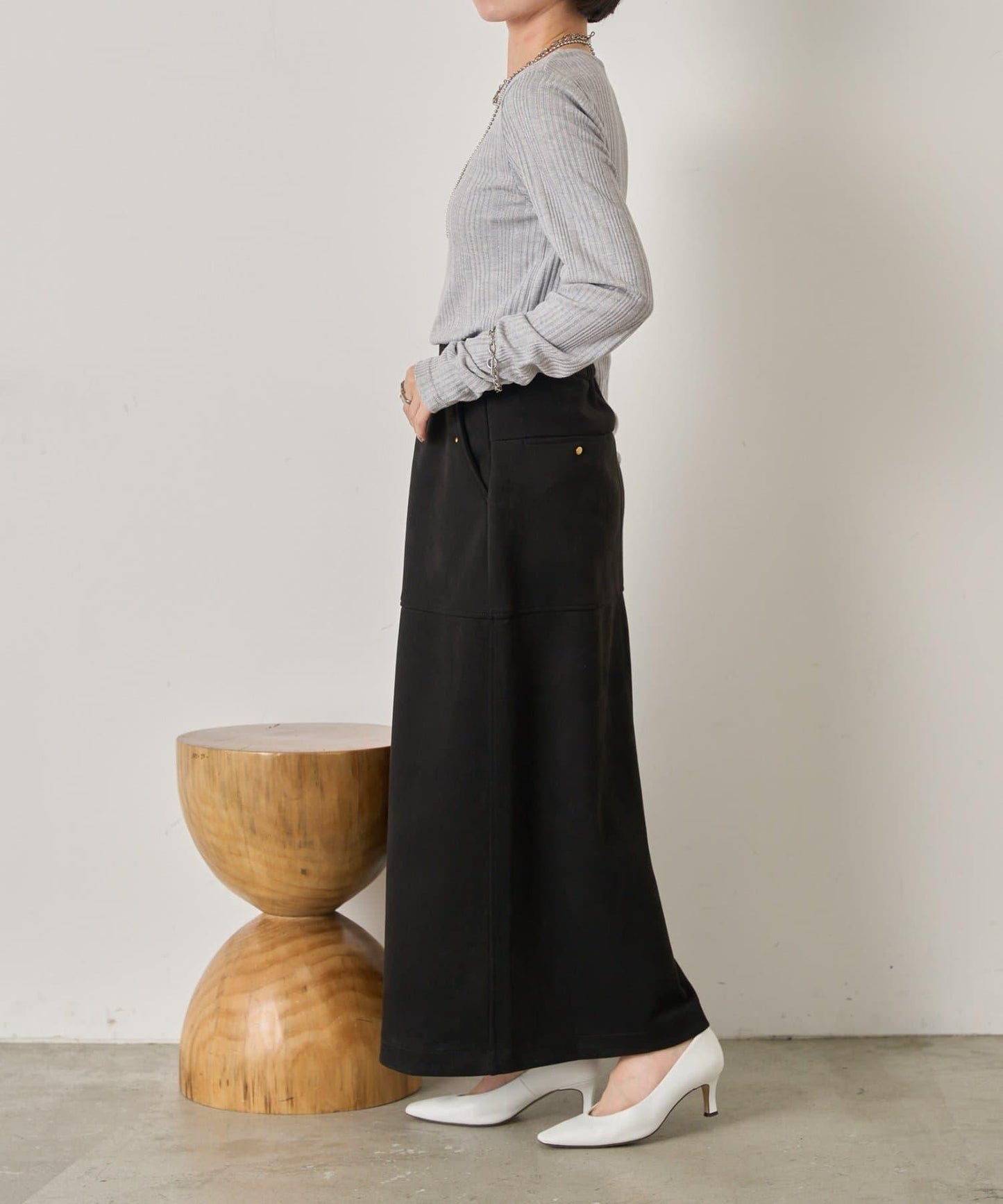 隨機亮絲羅紋針織衫