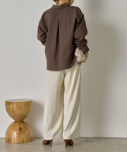 袖褶雙口袋襯衫