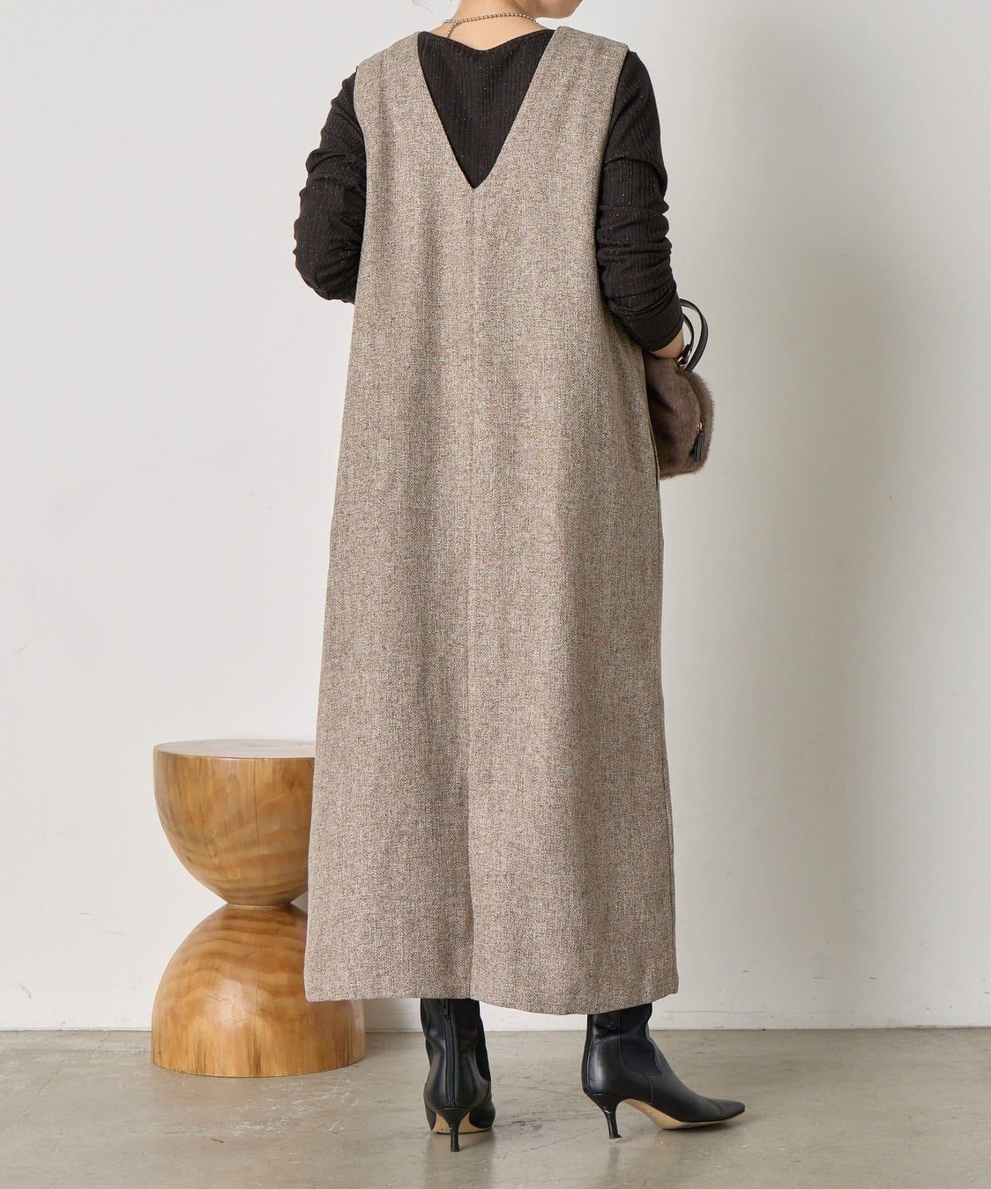 隨機亮絲羅紋針織衫