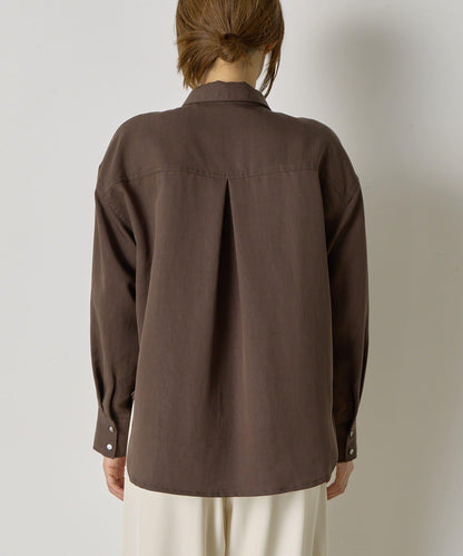 袖褶雙口袋襯衫