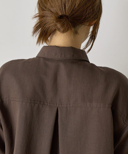 袖褶雙口袋襯衫