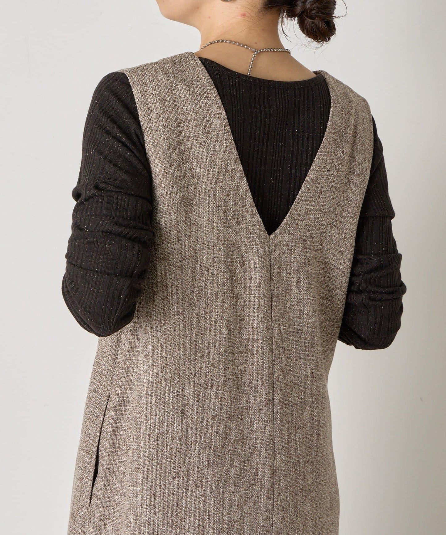 隨機亮絲羅紋針織衫