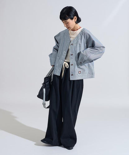 聯名 無領V領 夾克（套裝可搭配）