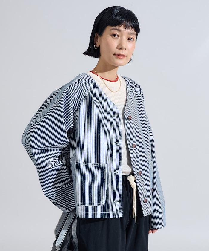 聯名 無領V領 夾克（套裝可搭配）