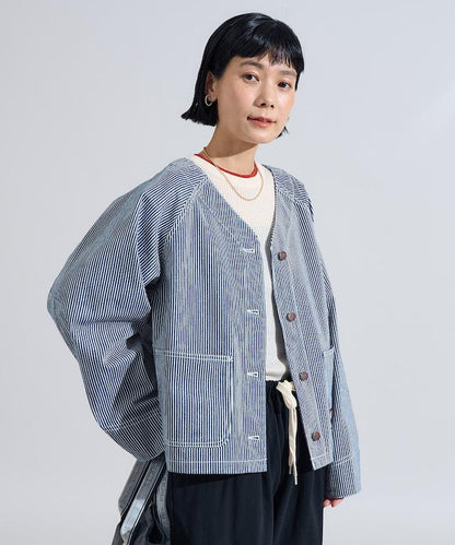 聯名 無領V領 夾克（套裝可搭配）