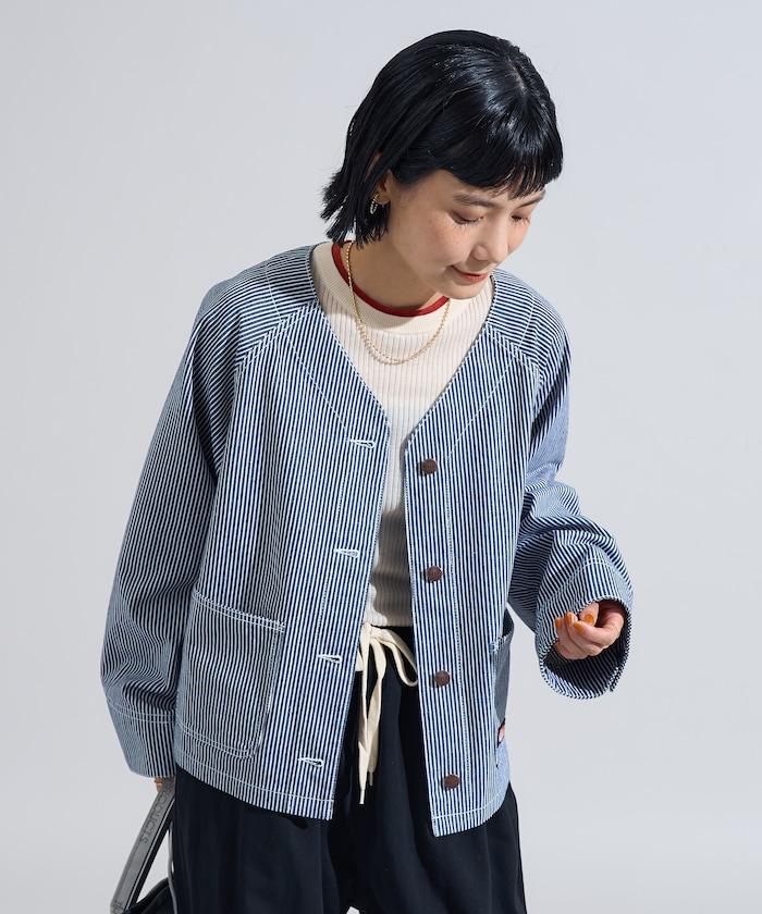 聯名 無領V領 夾克（套裝可搭配）