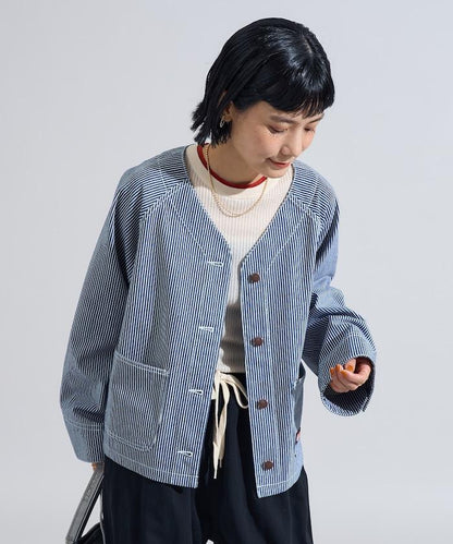 聯名 無領V領 夾克（套裝可搭配）