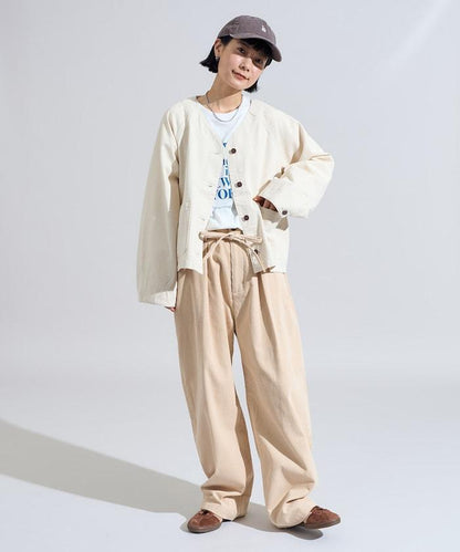 聯名 無領V領 夾克（套裝可搭配）