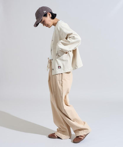 聯名 無領V領 夾克（套裝可搭配）