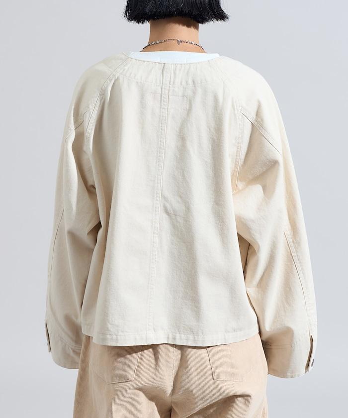 聯名 無領V領 夾克（套裝可搭配）