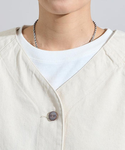 聯名 無領V領 夾克（套裝可搭配）