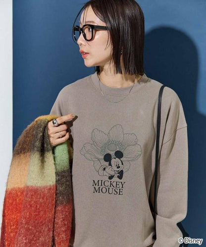 特別款/Mickey Mouse＆Minnie Mouse/米老鼠＆米妮/花卉印花衛衣