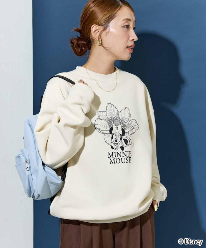 特別款/Mickey Mouse＆Minnie Mouse/米老鼠＆米妮/花卉印花衛衣