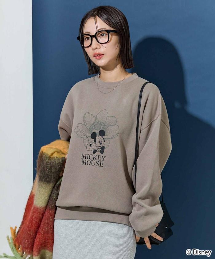 特別款/Mickey Mouse＆Minnie Mouse/米老鼠＆米妮/花卉印花衛衣