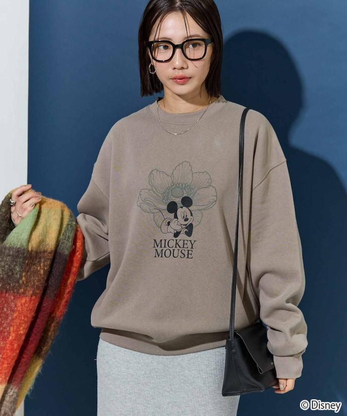 特別款/Mickey Mouse＆Minnie Mouse/米老鼠＆米妮/花卉印花衛衣