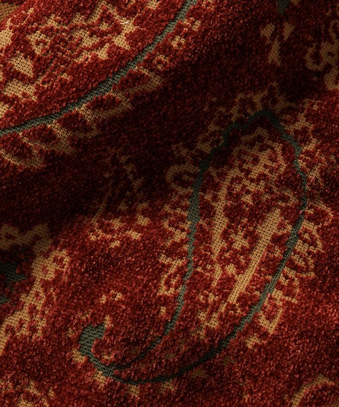 寬鬆版型佩斯利滿印花毛圈紗線針織開衫