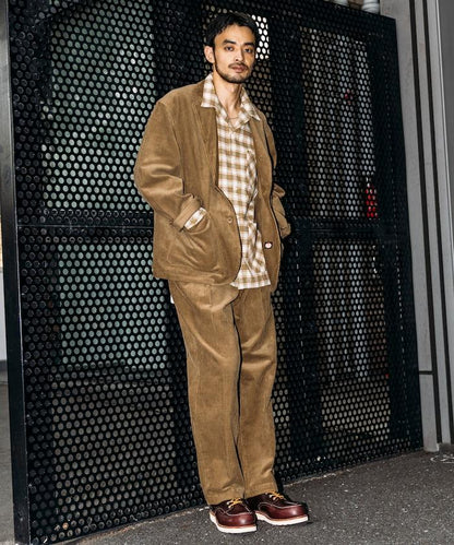 聯名SMU KP-10燈芯絨夾克&PT-38雙褶燈芯絨寬鬆長褲套裝