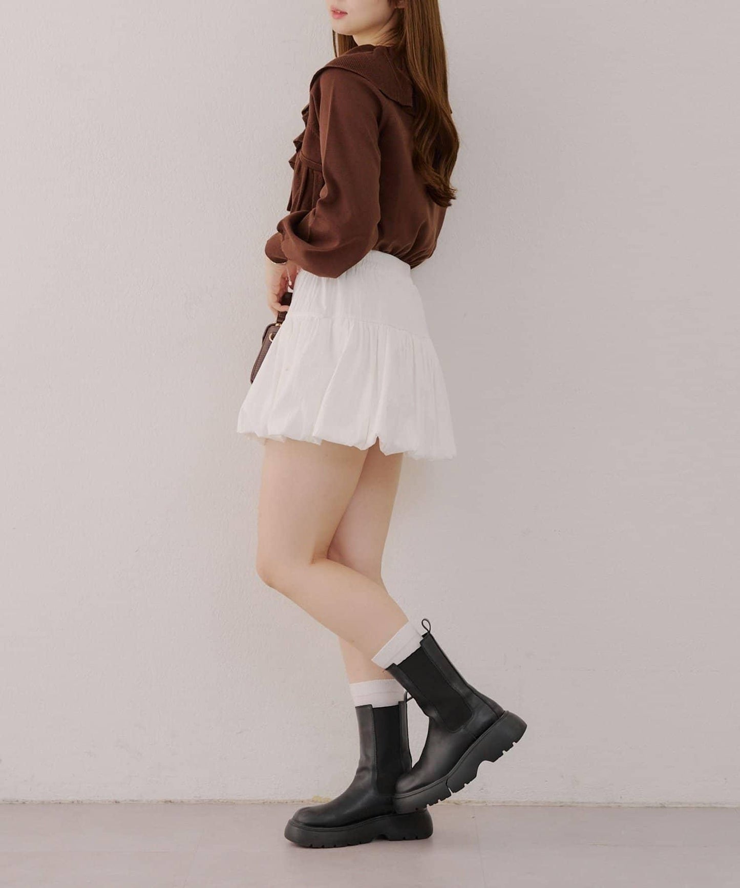 【RMAF】交叉荷葉邊針織衫