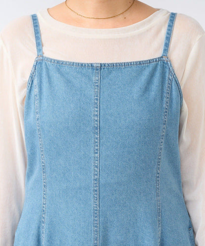 【RIVE DROITE】牛仔吊帶連衣裙