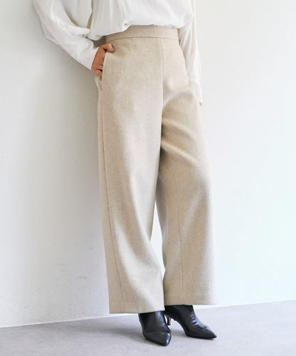 《15 quinze》羊毛海狸呢長褲